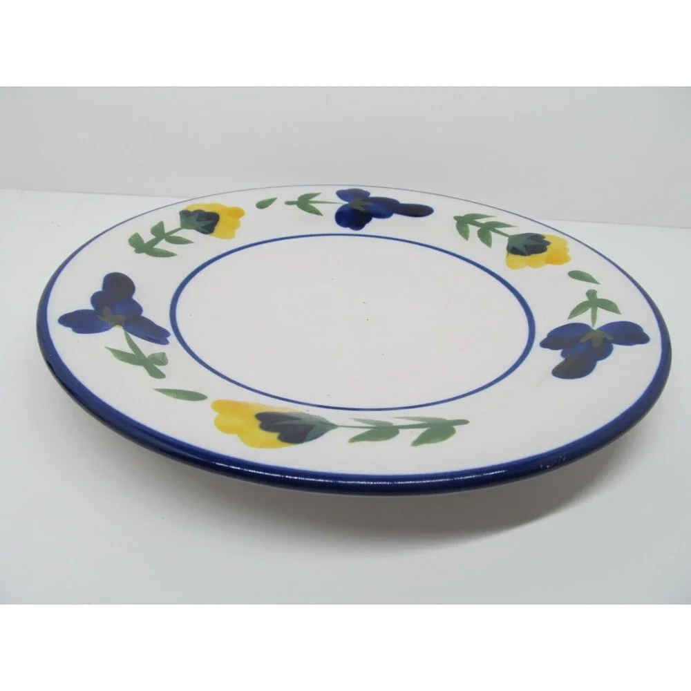 Dansk San Nicolo Blue Yellow Floral 9 1/4